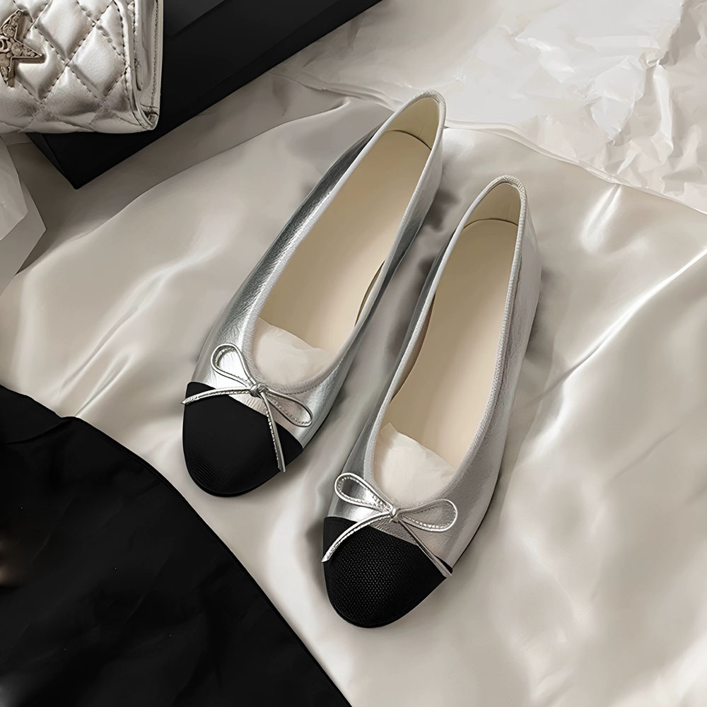 new color embellished Bowtie slip-on Ballet Flat loafers round toes flat heel Dress Shoes Casual Shoes women's Luxury Designers factory footwear with box 35-42