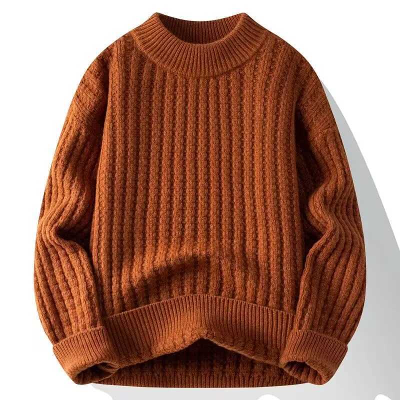 Winter Thickened Mens Knitted Sweaters Loose Winter Coldproof Warm Sweater PulloversZ250918