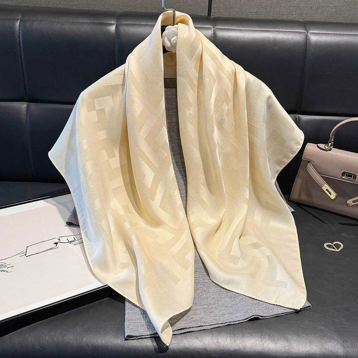 New Wen Fashion Silky Kerchief Shl Ethnic Travel Scarves Bufanda Jacquard Scarf Printed Decorative Summer Sun Protection Y250918