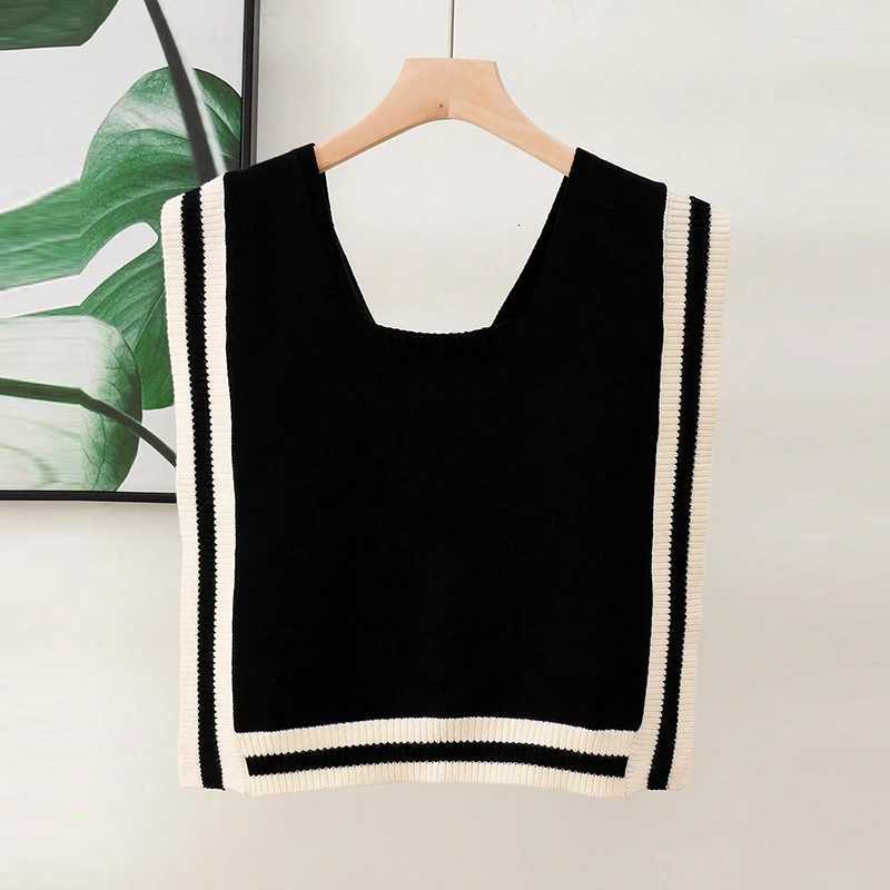 A Handmade Spring Fall Polter Knitted Knotted Shl with Contra Stripes and Preppy Style Wens Fashion Shl Y250918