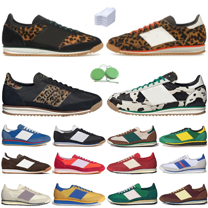 SL 72 Men Women Casual Sneaker Fashion Designer Sneaker Leopard Cow Print Blue Scarlet Silver Metallic Utility Yellow Linen Green Lady Platform Trainers Sneakers