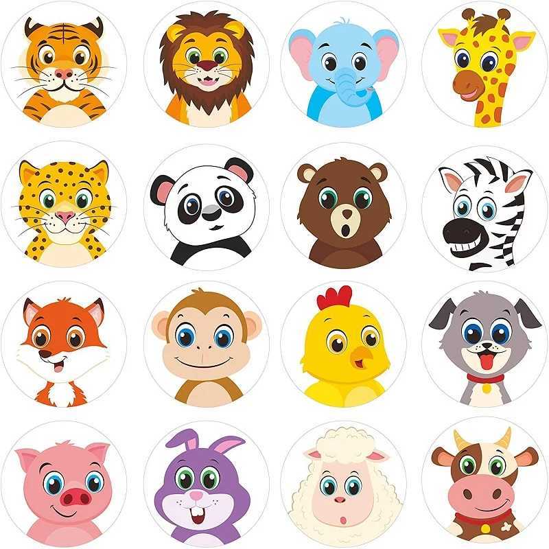 100500pc Stickers for Children Kids Rolling Animal Roll Dog Stickers Small Packaging Pack Stickers Photocard Decor Lables C250918