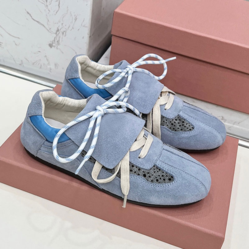 Womens Forrest Gump Shoe Designer 2025 Latest lady Training Shoes Deer Skin and Horse Hair Fabric Wear resistant Rubber Sole Designer Miss Casual Sports Shoes