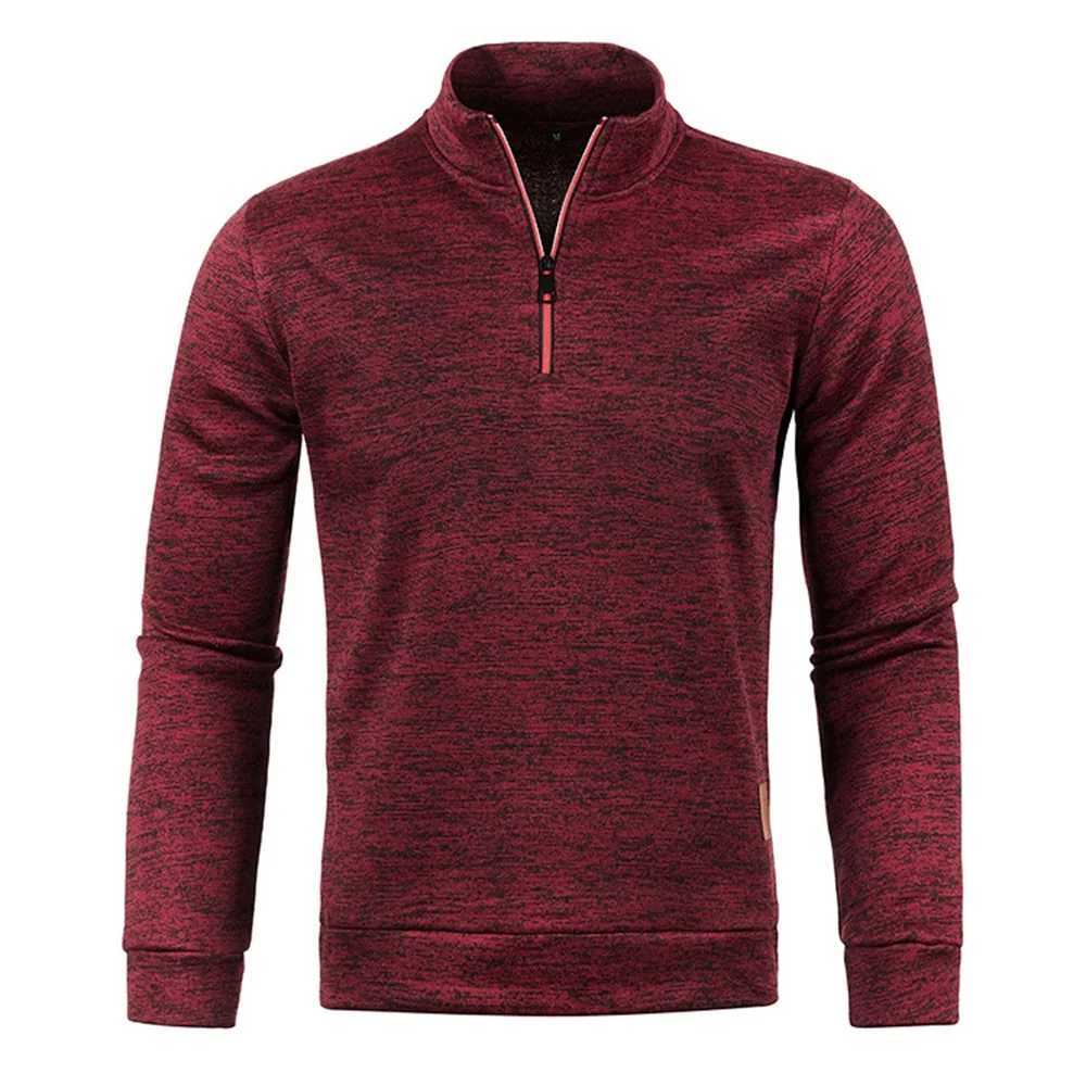 Mens Stand Collar Pullover Zipper Twist Knit Pullover Mens Thicker Sweatshirts Autumn Solid Color Turtleneck SweatersZ250918