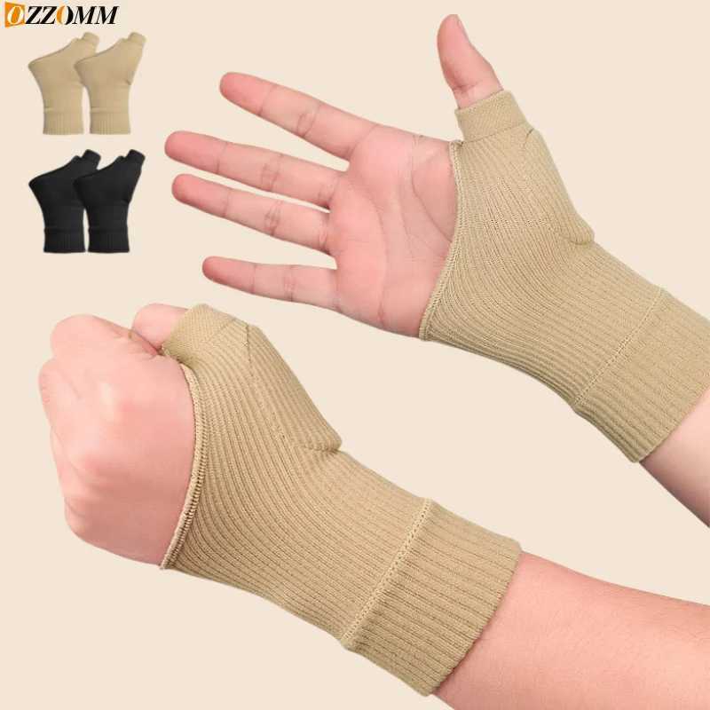 1Pair Sports wristbands With Thumb SplintCrossfit Wrist Sweatband Protector HandsWrist Brace For Carpal TunnelGym Accessories J251211