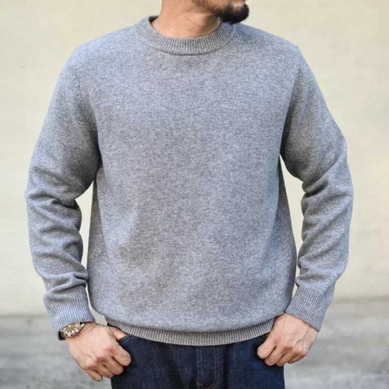 Sauce Zhan Mens Sweater Pullover Sweaters for Men Oneck Solid Color 100 Sheeps Wool Autumn Winter Sweater High DensityZ250918