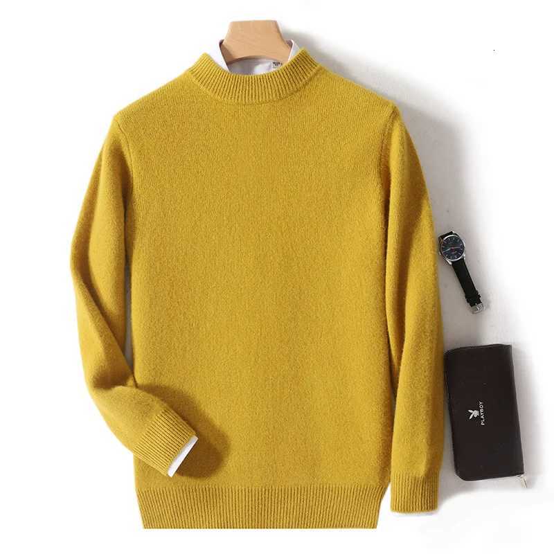 Mens semiturtleneck clothing 100 wool sweater Men 2024autumn winter super thick warm knit sweater cold necessary pullover topZ250918