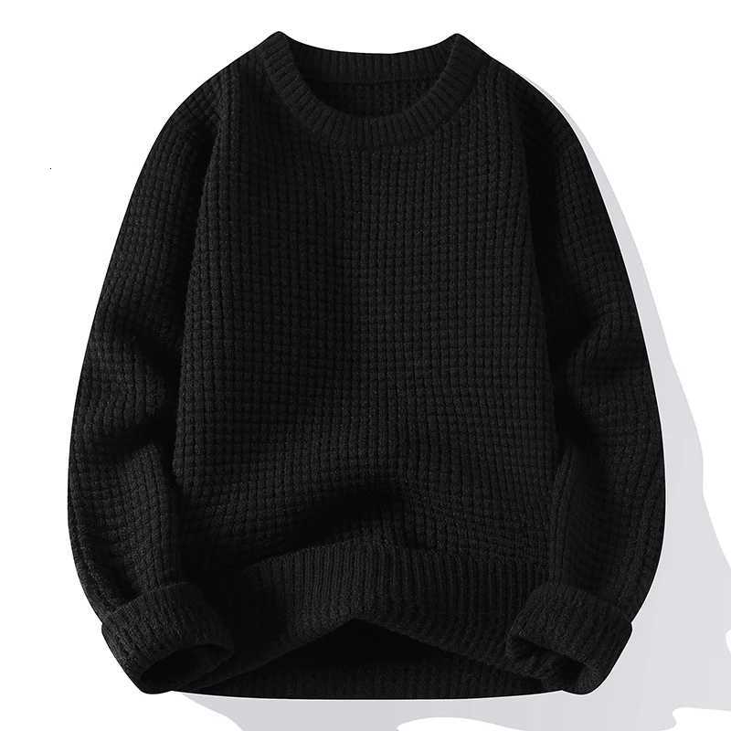 2024 AutumnWinter Men Solid color Grid pattern weater Mens Fashion Casual Sweaters Thick Warm wool pulloversb size M3XLZ250918