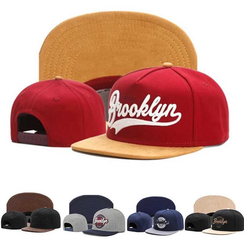 New BROOKLYN artificial suede hip hop red elastic cap men and women adult outdoor leisure sunscreen baseball cap J2509181