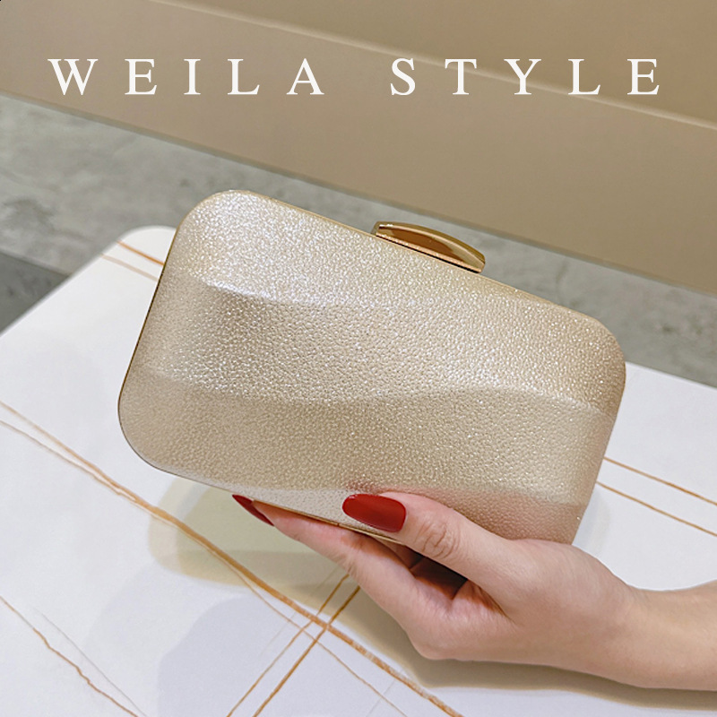 Fashion Womens Bag Champagne gold Handheld Crossbody Evening Bag Versatile Party Annual Meeting Small Bag