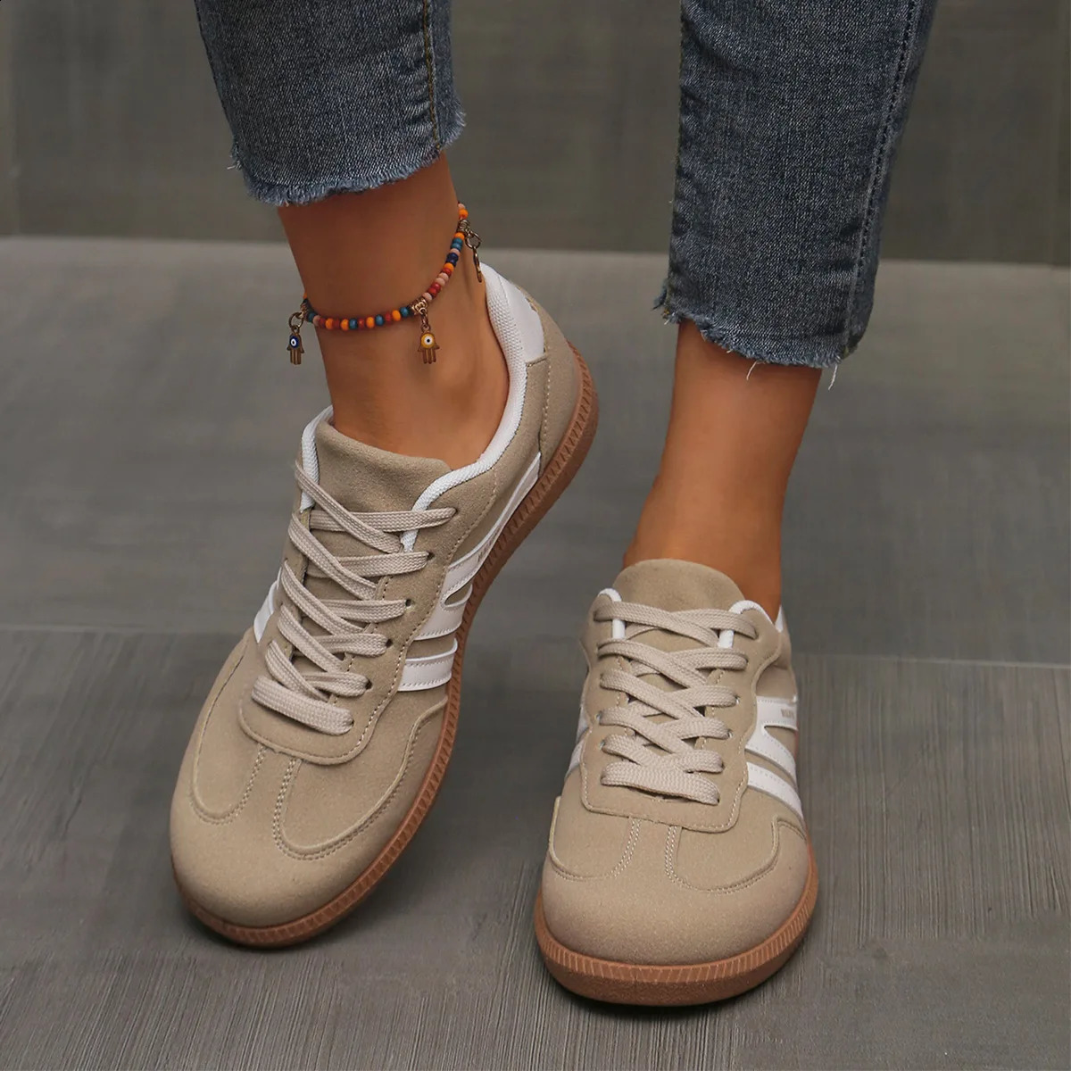 Mix Color Womens Autumn Sneakers Fashion Splicing Flat Heel Vulcanized Shoes Female LaceUp NonSlip Pu Leather Casual 250918