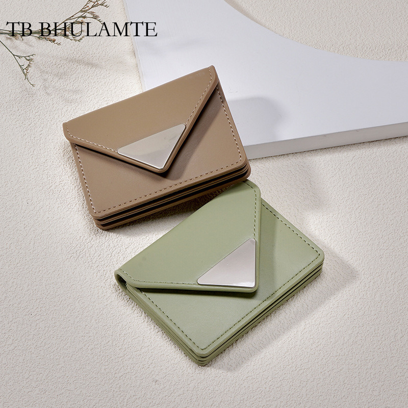 TB BHULAMTE Designer New Ins Super Hot Women's Short Wallet Luxury Fashion Card Bag Multi Layer Simple Coin Bag Solid Color