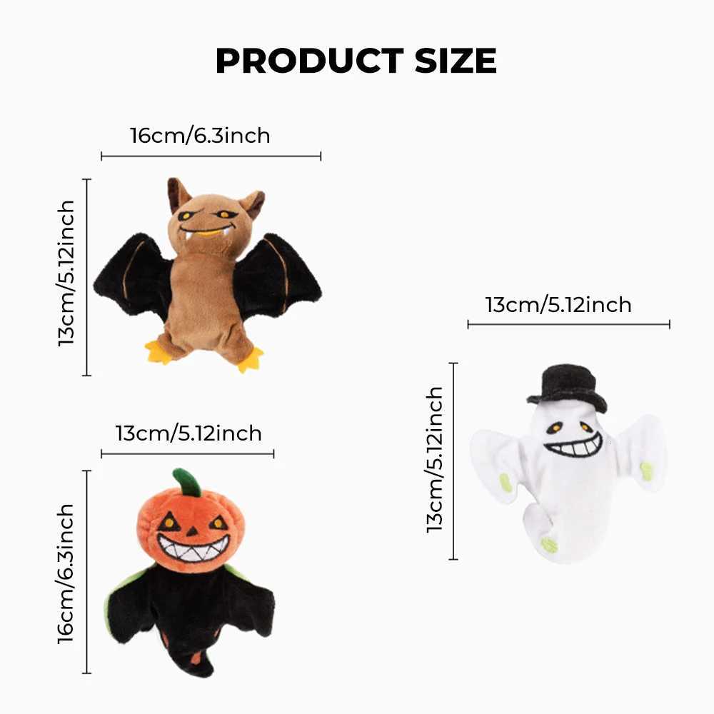 Interactive Cat Toy Pumpkin Head Ghost Bat Halloween Flapping Toy Simulation Sound Cat Toys Touch Activated Plush Toys for Cats X250918