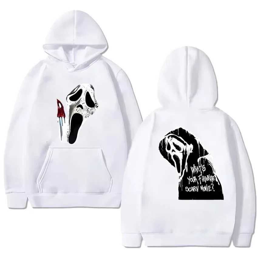 2025 New in Gothic Double Sided Printed Streetwear Women Ghostface Graphic Hoodie Hip Hop Fleece Long Sleeve SweatshirtsZ250918