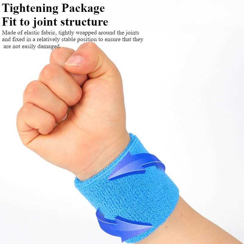 85cm1pc Sports wristband made of cotton for comfortable outdoor fitness breathable and sweat absorbing wrist protection J2512111