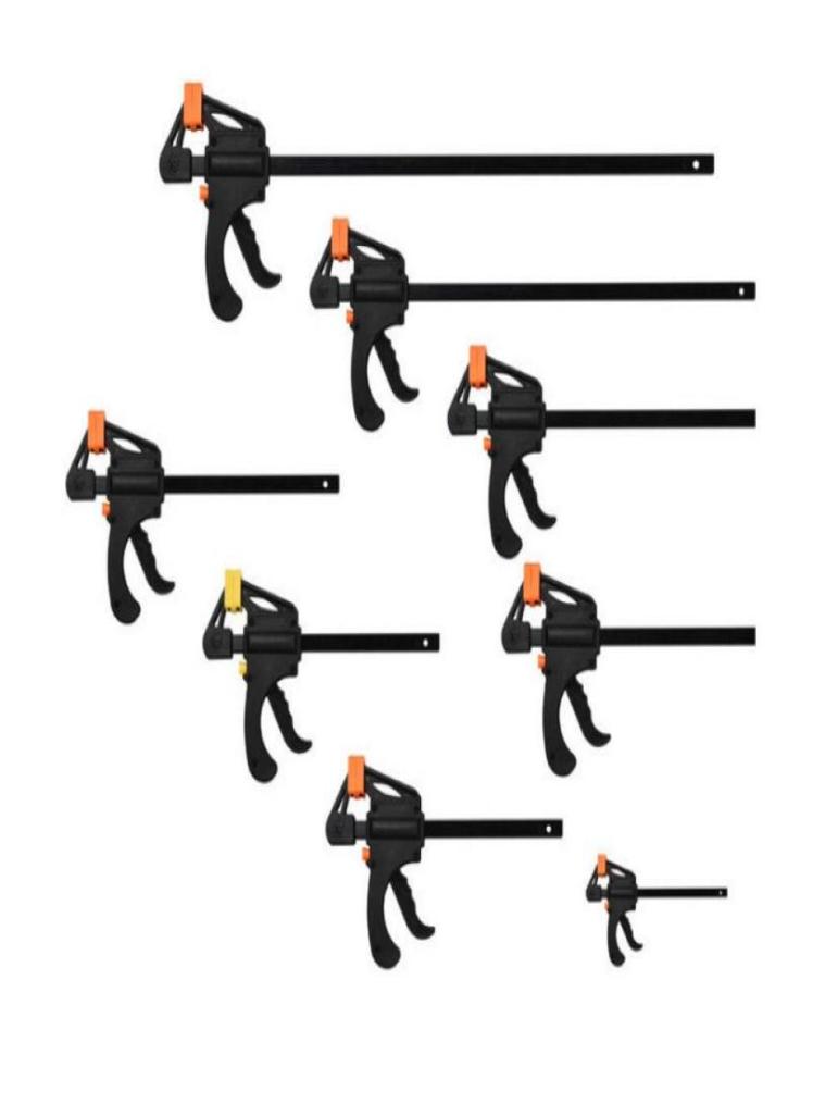 New 4 24Inch Quick Ratchet Release Speed Squeeze Wood Working Work Bar Clamp Clip Kit Spreader Gadget Tool DIY Hand P225915791