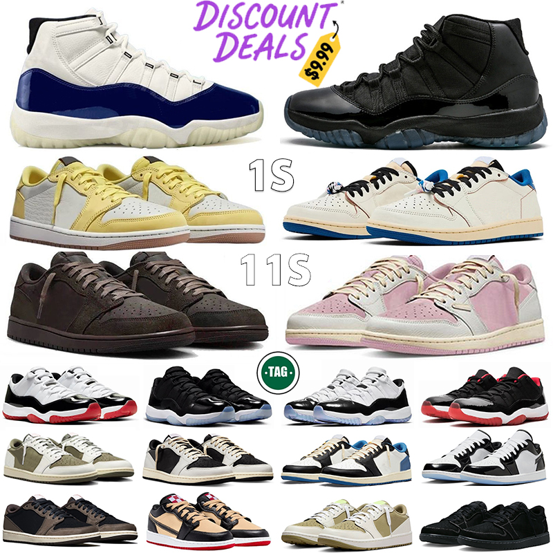 with box 1s 11 11s mens inner beast basketball shoes Purple Rain Bred Velvet Neapolitan Cherry Cool Grey University Blue men women trainers sports sneakers