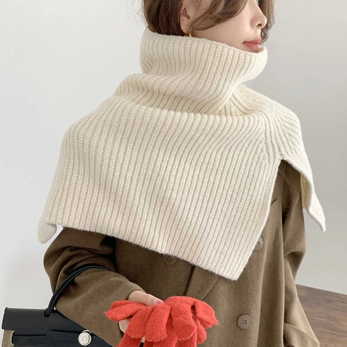 Pr Scarf Turtleneck Furcal Neckercief Winter Wen Warm Scarf Solid Color Neck Cover La Fashion Neckscarf 2025 Shl Y250918