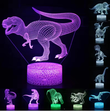 3D LED Night Light Lamp Dinosaur Series 16Color 3D Night light Remote Control Table Lamps Toys Gift For kid Home Decoration D23