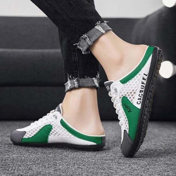 2025 Men's Summer Breathable Mesh Lazy Slip-on Heelless Casual Sandals Sports Shoes, Soft Sole Sports, Non-slip and Wear-resistant, Excellent Foo