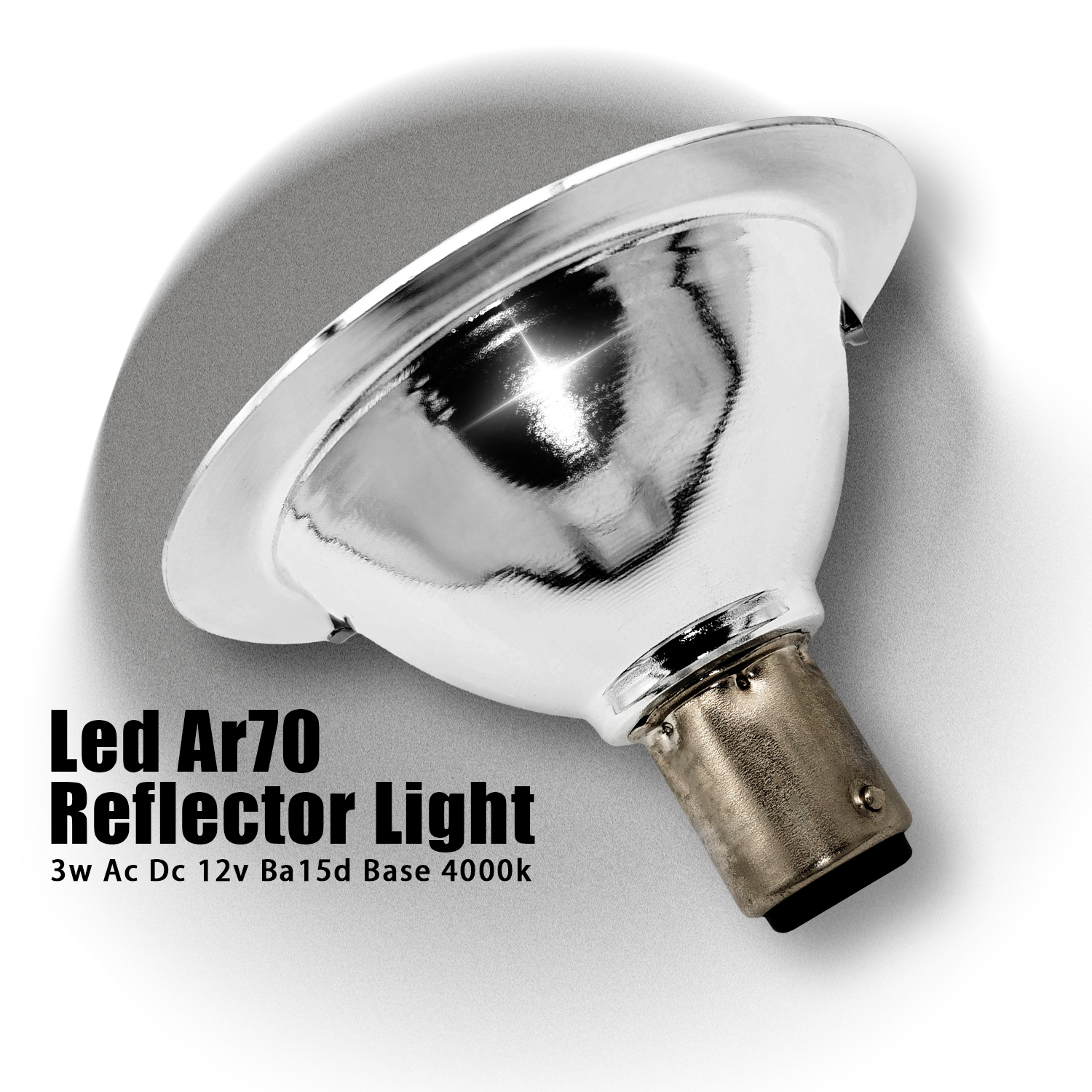 3w 12v Ba15d Double Contact Bayonet Base Reflector Led Bulb 4000k Neutral White Tracking Floodlight For Home Household Commercial Lighting Spotlight 2