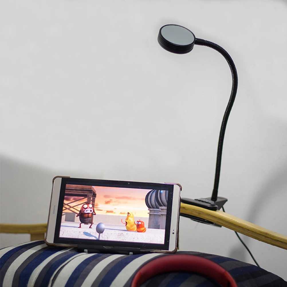 3 Color Led Reading Light 2 Brightness Levels Adjustable Clamp Lamp Book Light For Table Desk Kids Bedroom 15 Inch Gooseneck C250918