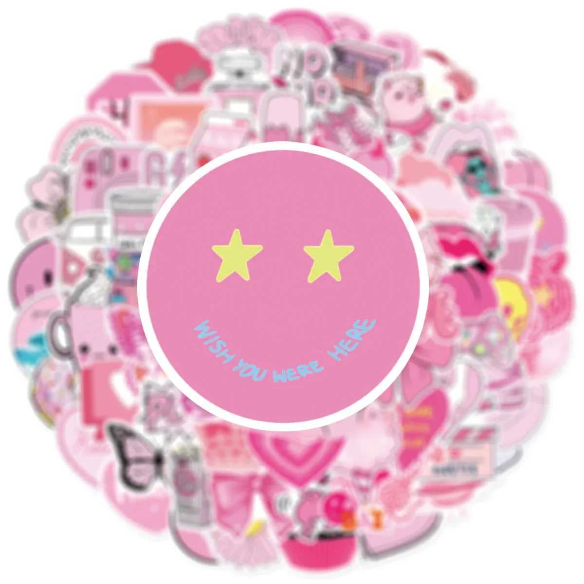 50100PCS Pink VSCO Cute Girl Stickers Aesthetic Skateboard Laptop Guitar Graffiti Luggage Sticker Waterproof Decal Toys C250918