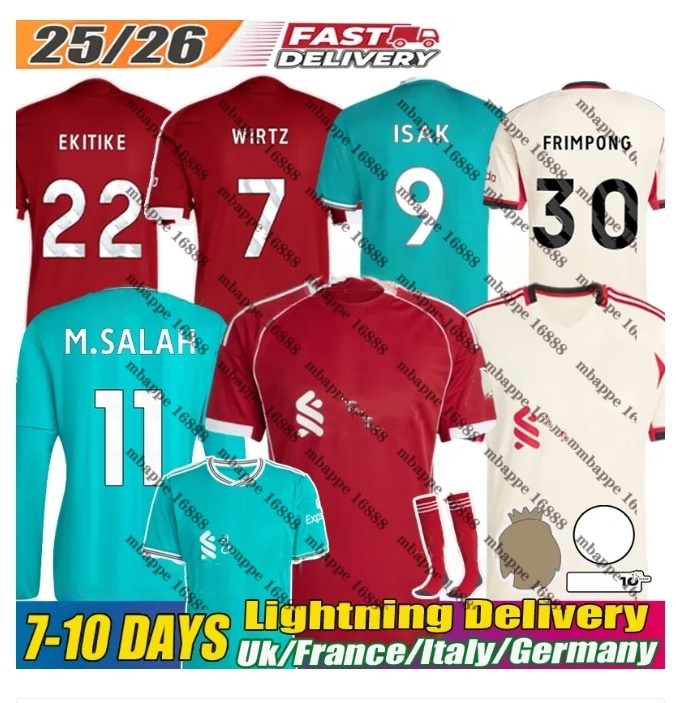 Mohamed Salah ISAK wirtz Ekitike SZOBOSZLAI football jersey MAC ALLISTER VIRGIL camiseta GAKPO Milos Kerkez Frimpong long sleeves Soccer Jerseys kids kits 25 26