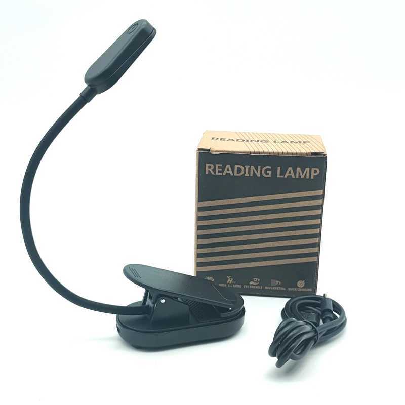 Red 620nm Portable Book Light Clip migraine Friendly NO Blue USB Rechargeable Lamp Read at Bed Stand Nightlight for Reading C250918