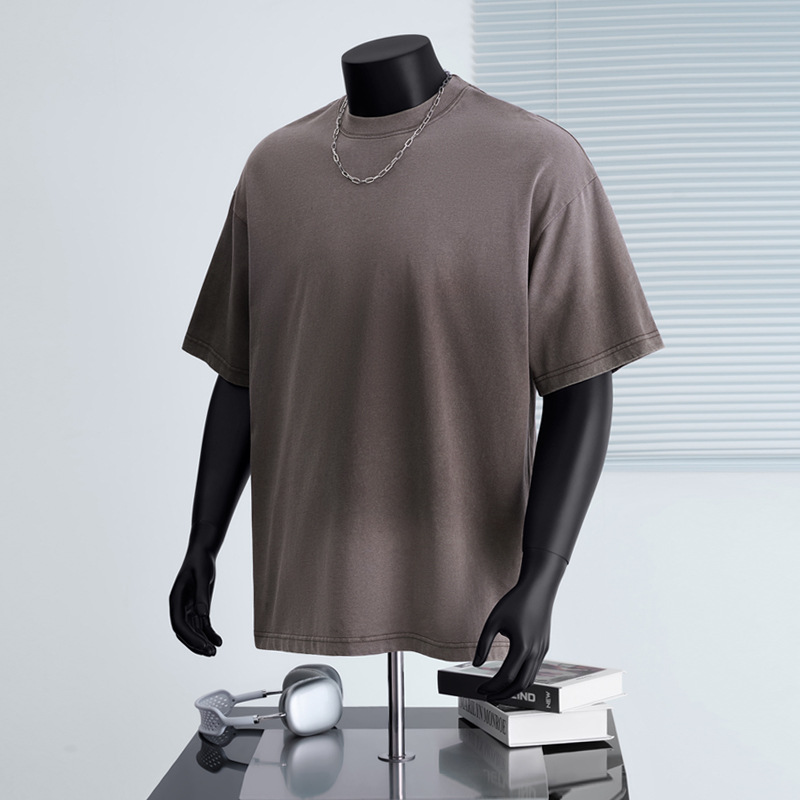 Summer New Arrival Vintage Washed T-Shirt: Unisex 230g Cotton, Loose Fit with Drop Shoulders, Short-Sleeve, Trendy Style-21T
