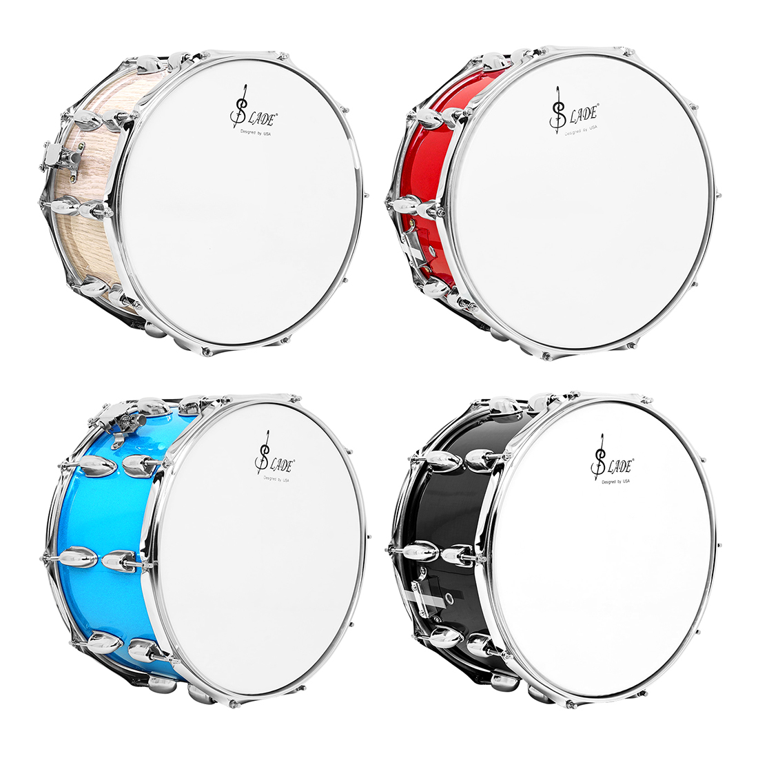 SLADE 14x8 Inch Snare Drum - 10-Lug Design with Professional Grade Hardware