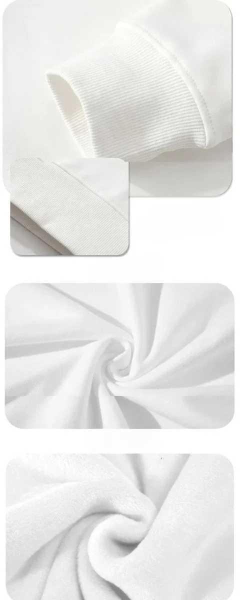 2025 Autumn and Winter New Mens and Womens Round Neck Hoodies for Couples Fashionable and Casual Trend Loose White Hot ItemZ250918