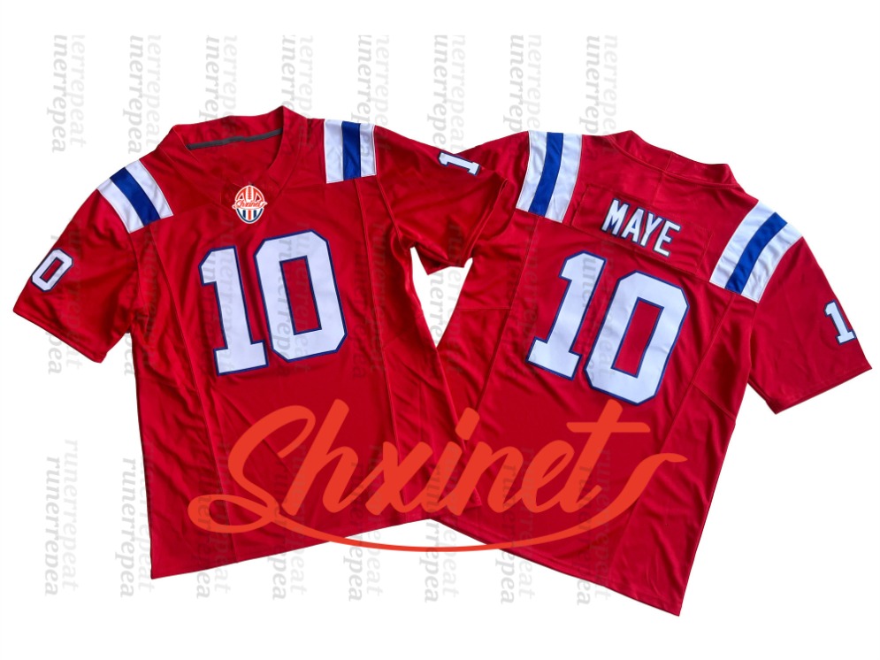 Custom Football Jersey Drake Maye Stefon Diggs Christian Gonzalez 12 Brady Mike Vrabel Stithed