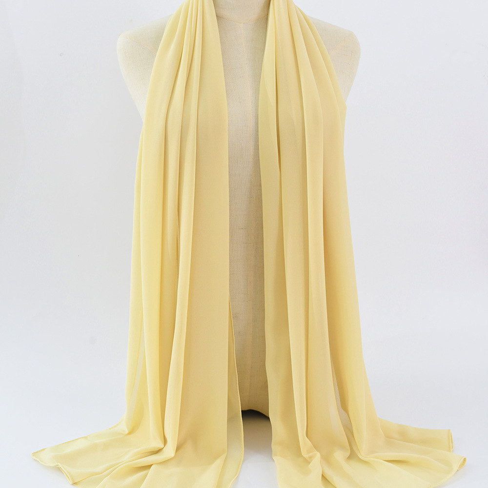 K1952 Korean version of the autumn and winter scarf women's solid color high-end versatile long thick warm neck protection multifunctional shawl 