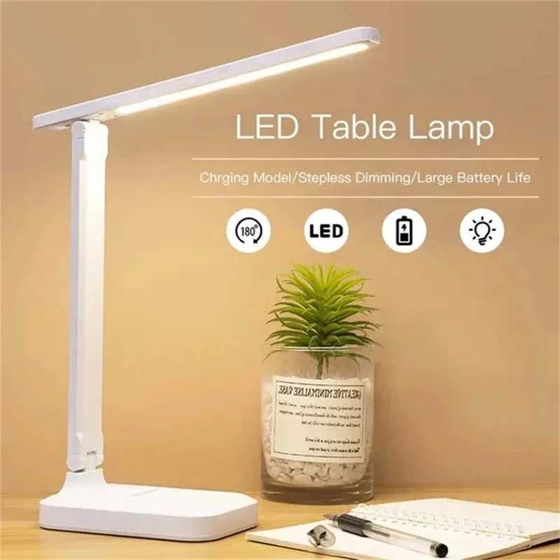 Eye Protection Touch USB Charge 3 Color Dimmable Touch Foldable Desk Lamp Night Light Adjustable Desk Lamp For Reading Study C250918