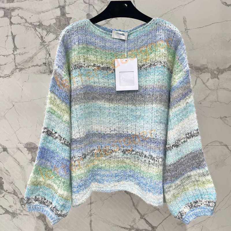 Designer Women's Sweaters 25 new high quality wool Knitted Top for women Striped Patchwork sweater Cardigan jacket Luxury womens vest Size SML