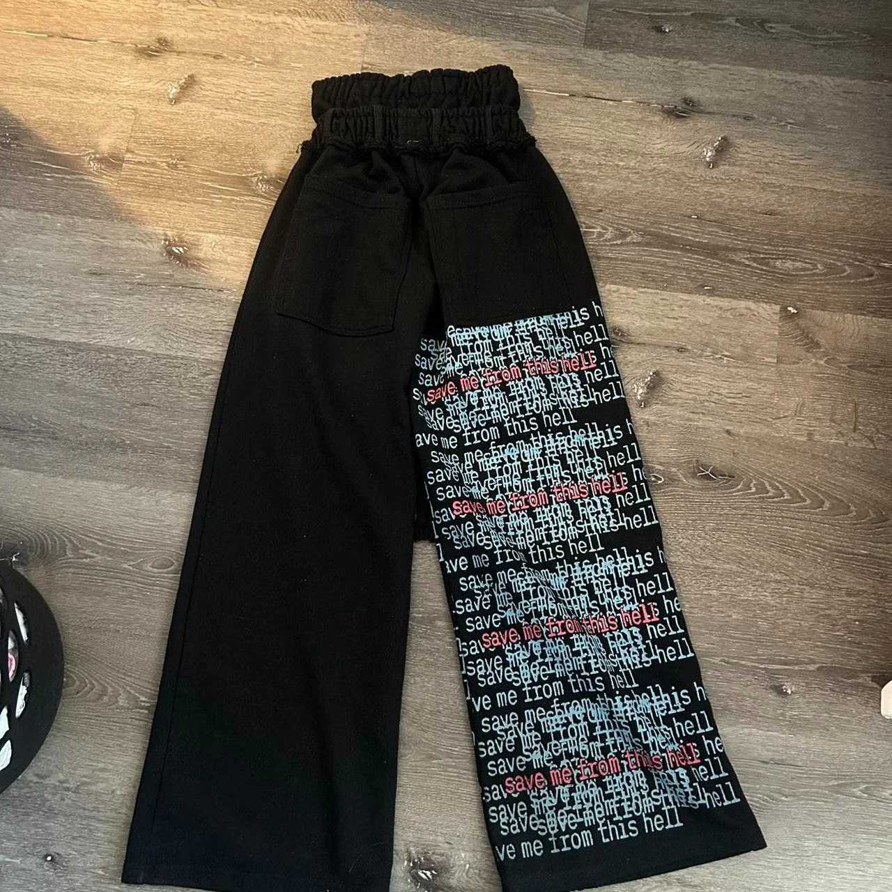 Y2k Multi letter Sweatpants Men Casual Baggy Pants Gym Trousers Elastic Waist Sports Pants Streetwear Joggings Men Clothing X250918