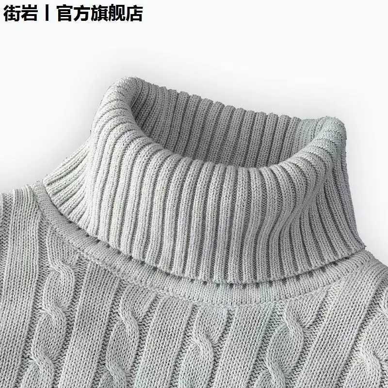 Mens Turtleneck Sweater Thick Knitted Sweater Slim and Versatile Thermal Underwear Mens Sweater Handsome MenZ250918