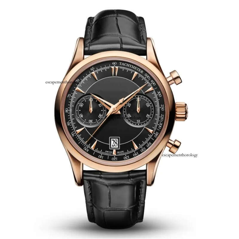 Two Eyes Designer Watches for Men Automatic Date Mens Watch Black Brown Cow Leather Band Quartz Movement Clock Full Functional switzerland High Quality Wristwatch