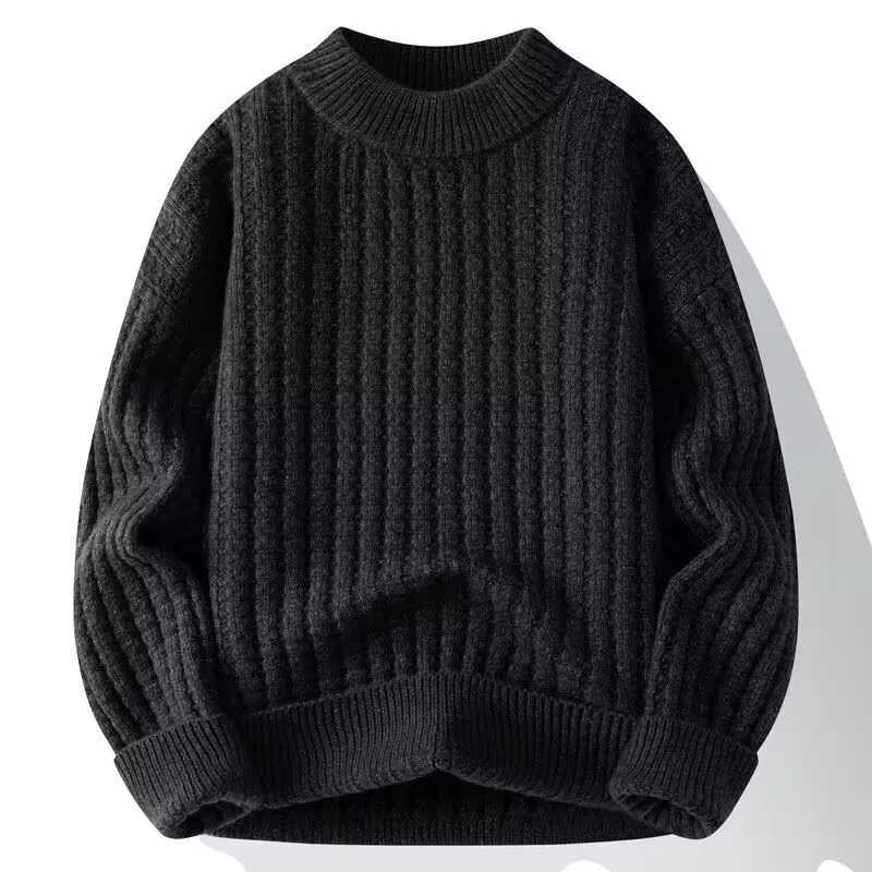 Winter Thickened Mens Knitted Sweaters Loose Winter Coldproof Warm Sweater PulloversZ250918