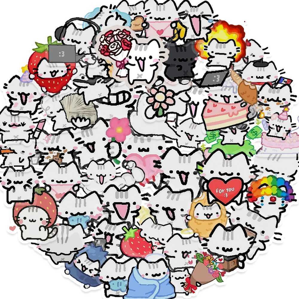 103050pcs Color Little Cat Stickers Aesthetic Cute Animal Cartoon Decals Funny DIY Scrapbook Stationary Waterproof Sticker Toy C250918