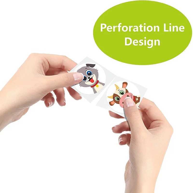 100500pc Stickers for Children Kids Rolling Animal Roll Dog Stickers Small Packaging Pack Stickers Photocard Decor Lables C250918