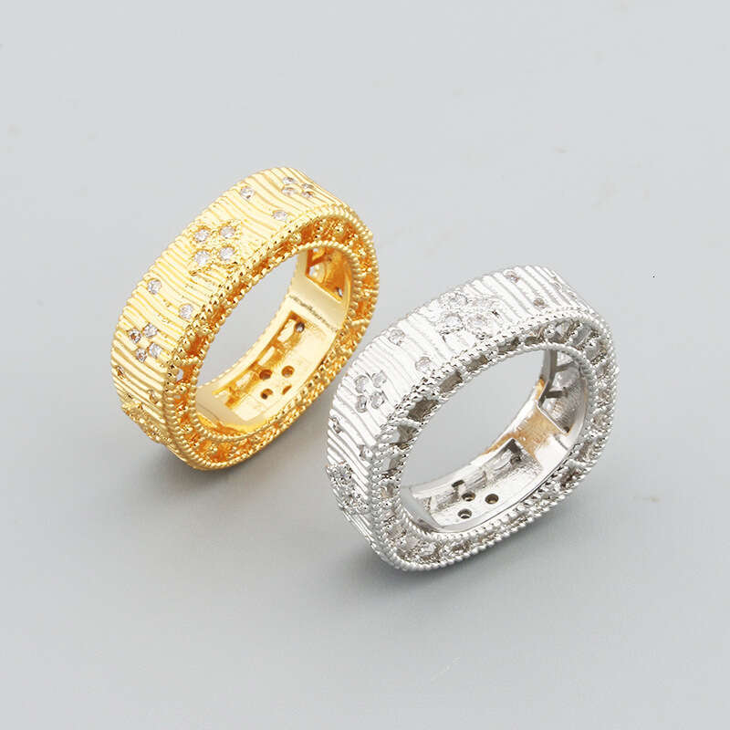 Artistic Palace Brushed Bracelet and Ring Set Small Personalized Women's Jewelry ddmypluto