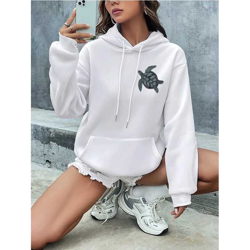 Casual Sea Turtle Print Hoodies Beach Malibu Surfing Diving Seattle Beach Graphic Sweatshirt Hoody Women Graphic Hooded ClothesZ250918