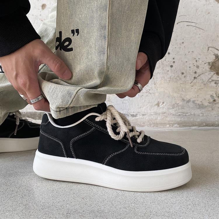 Boy Footwear Streetwear Shoes Men's Korean Casual Sneakers with Thick Soles