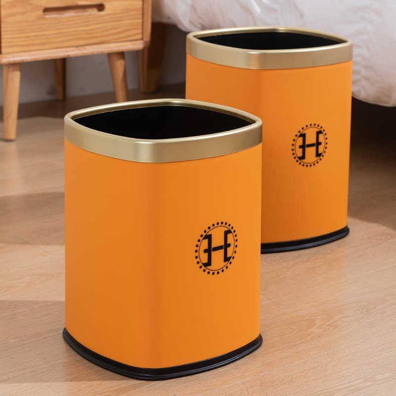 Shuangyi Trash Can Household Highend Double Bin Lidless Bathroom Trash Can Light Luxury Large Capacity Trash Can C250918