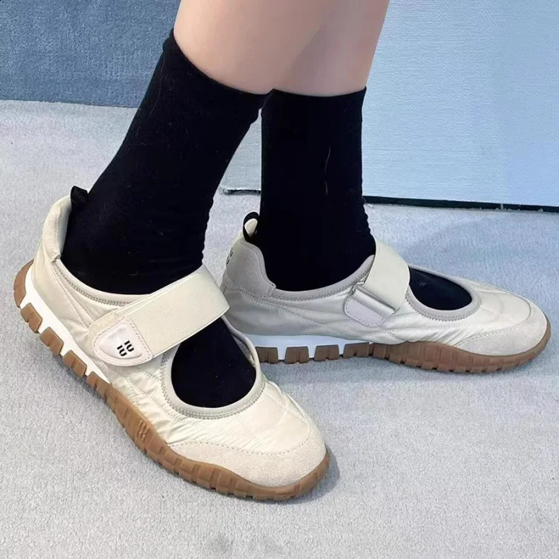 Magic Style Round Toe Ballet Flats Mary Jane Casual Single Sports Shoes Splice Color Soft Soled Women Flat 250918