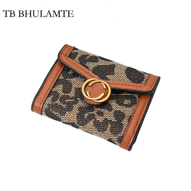 TB BHULAMTE Free Shipping New Women's Short Wallet Large Designer Capacity Fashion Luxury Retro Coin Purse Multi-card Slot Wallet Internet Celebr