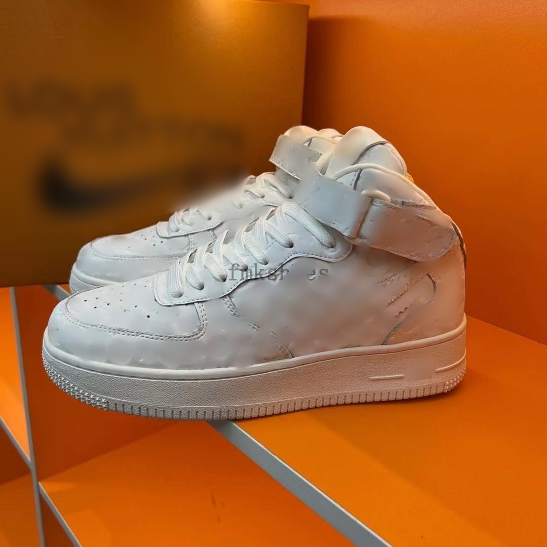 Designer Sneaker Mens Basketball Shoes Virgil Trainer Casual Shoe Calfskin Leather White Green Red Blue Letter Overlays Platform Luxury high top Sneakers 9.15 02