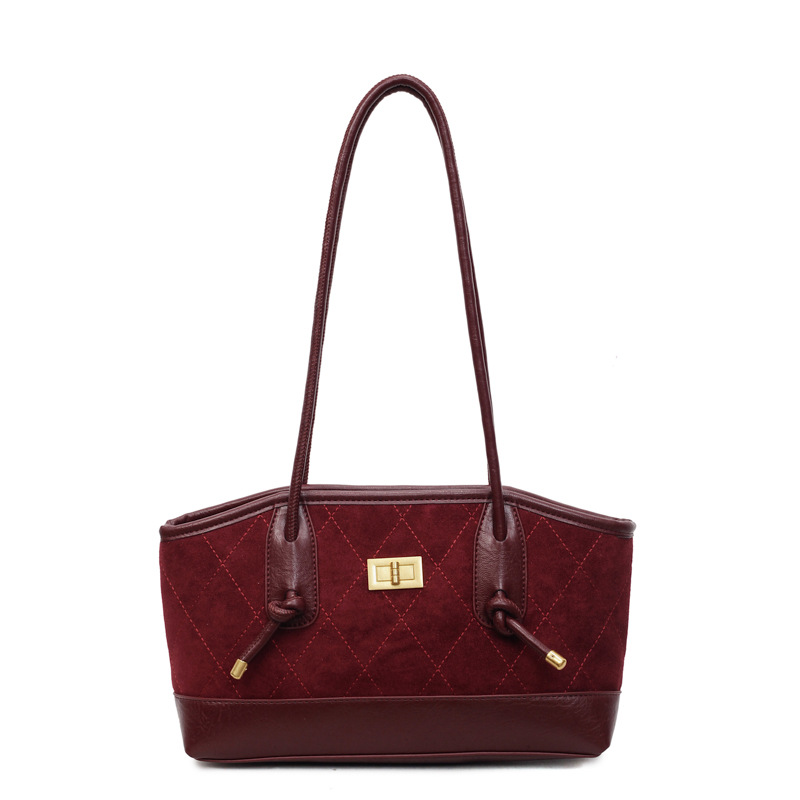 Designer bag free shipping Suede Autumn New Tote Bag Commuter Large Capacity Fashion Trend Leisure Shoulder Bag